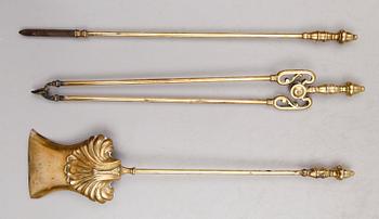 BRASSET, 3 delar, mässing, England, 1800-/1900-tal.