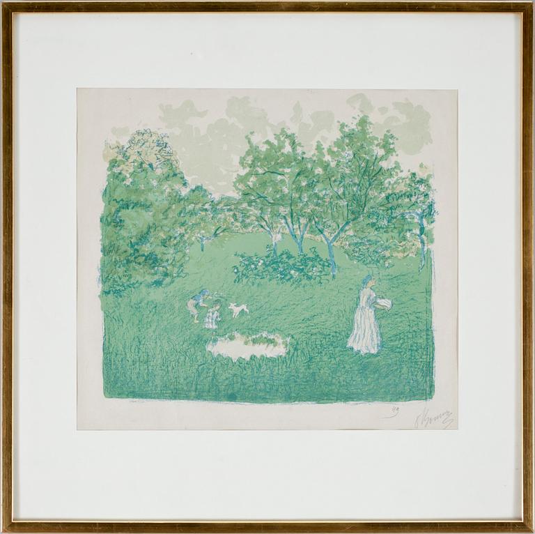 PIERRE BONNARD, färglitografi. Sign med blyerts och numr 49 (upplagan 100).