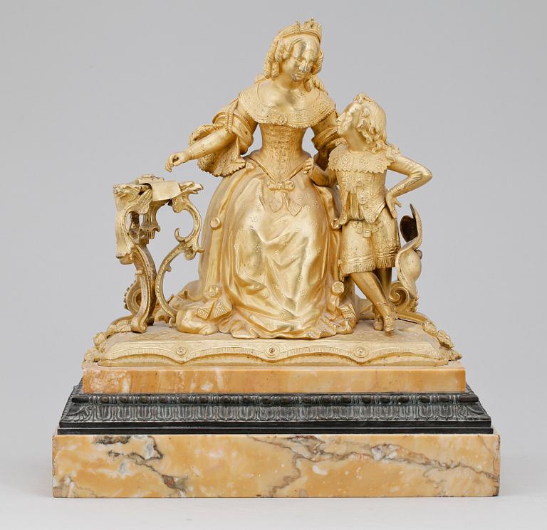 BORDSDEKORATION, brons, senempire, 1800-talets mitt.