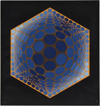 Victor Vasarely · VICTOR VASARELY, silk screen, signed, edition 215/250.
