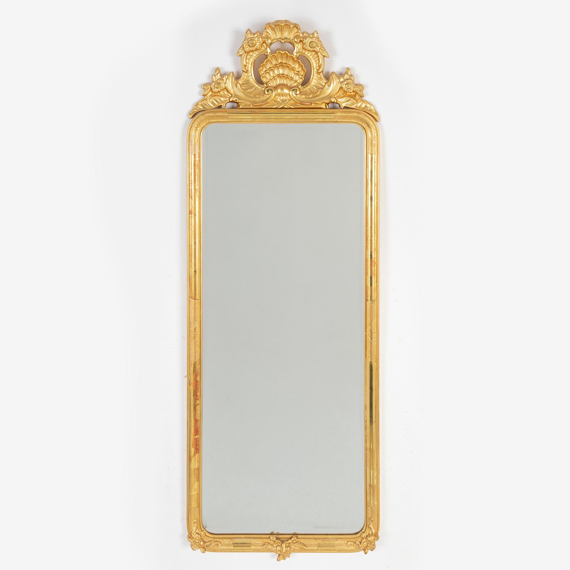 Spegel med konsolbord, rokokostil, 1900-talets mitt.