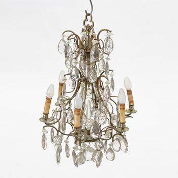 A rococo style chandelier, early 20th Century.