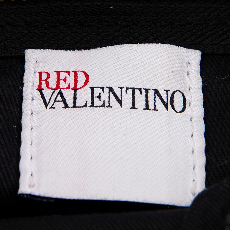 Red Valentino Black Leather Evening Bag.