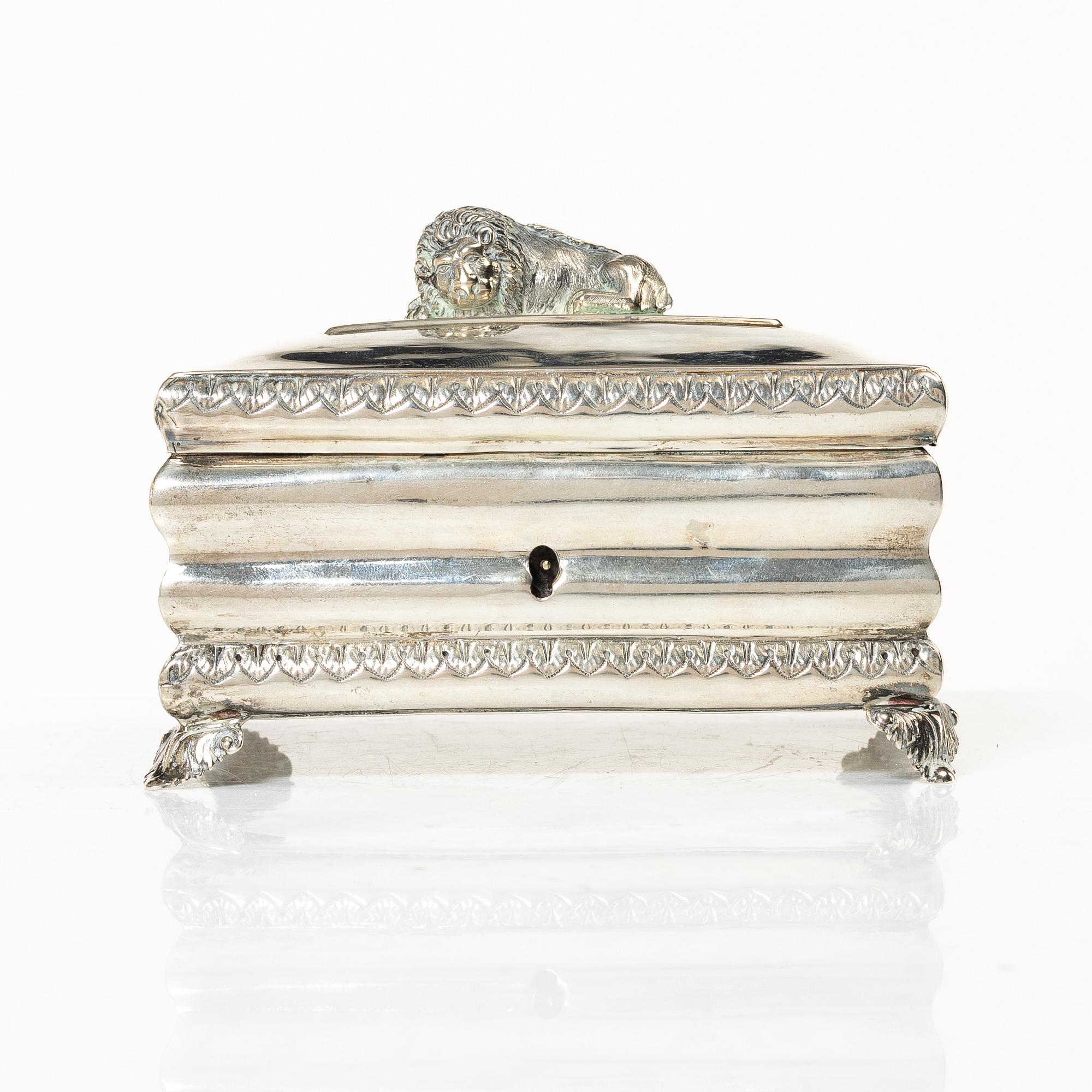 G.H. Adolph Reich, skrin, silver, empire, Berlin 1821-1841.