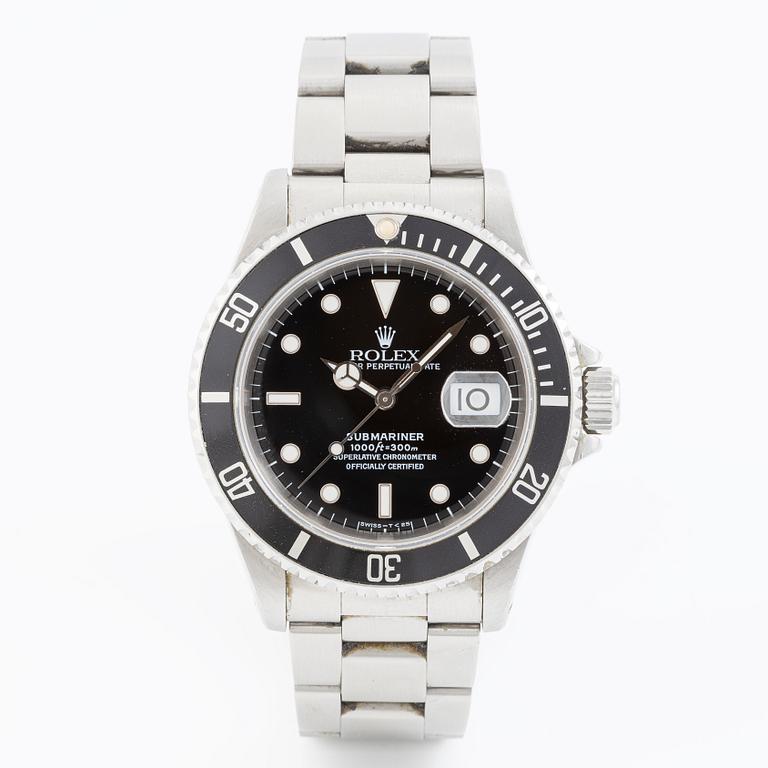 Rolex, Submariner, wristwatch, 40 mm.