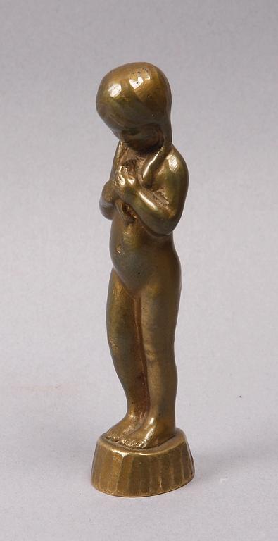 ASTRI BERGMAN TAUBE, skulptur, brons. Sign.