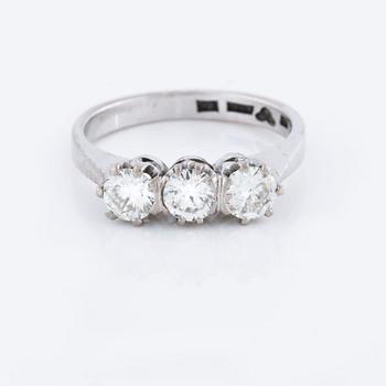 A 0.87 cts brilliant cut diamond ring by Andersons, Västervik, 1973.