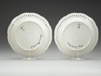Four Royal Copenhagen 'Flora Danica' dishes, Denmark, 20th Century.