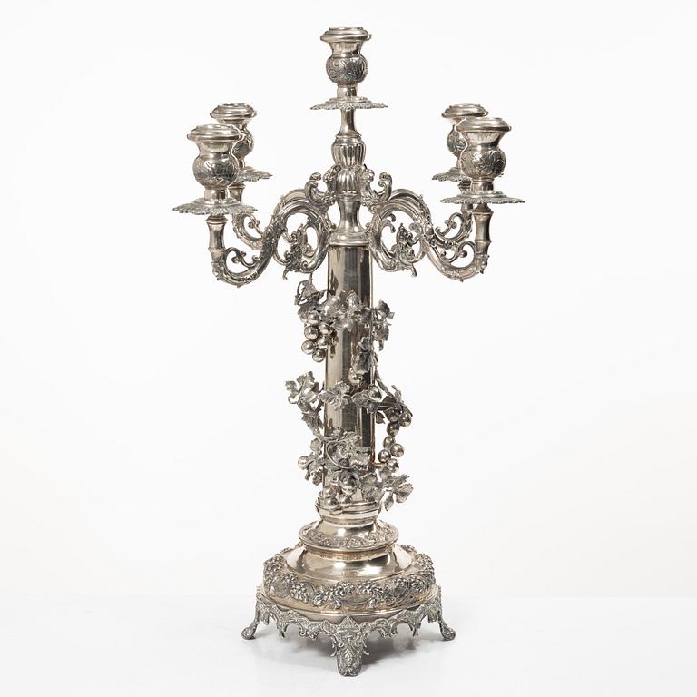 Kandelaber, 1900-tal, ostämplad, troligen silver.