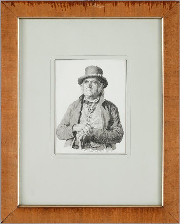 HUGO KAUFMANN, 2 st, tusch samt blyerts på papper, sign o dat 80.