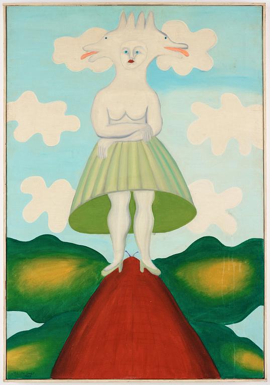 Marie-Louise Ekman, "Tavla med flicka som står på en fjäril".