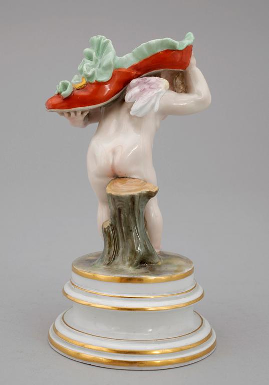 FIGURIN, porslin, Meissen, troligen tidigt 1900-tal.