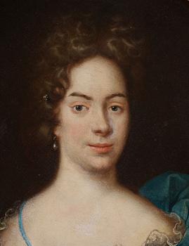 David Klöcker Ehrenstrahl, Young lady with a blue cloak.