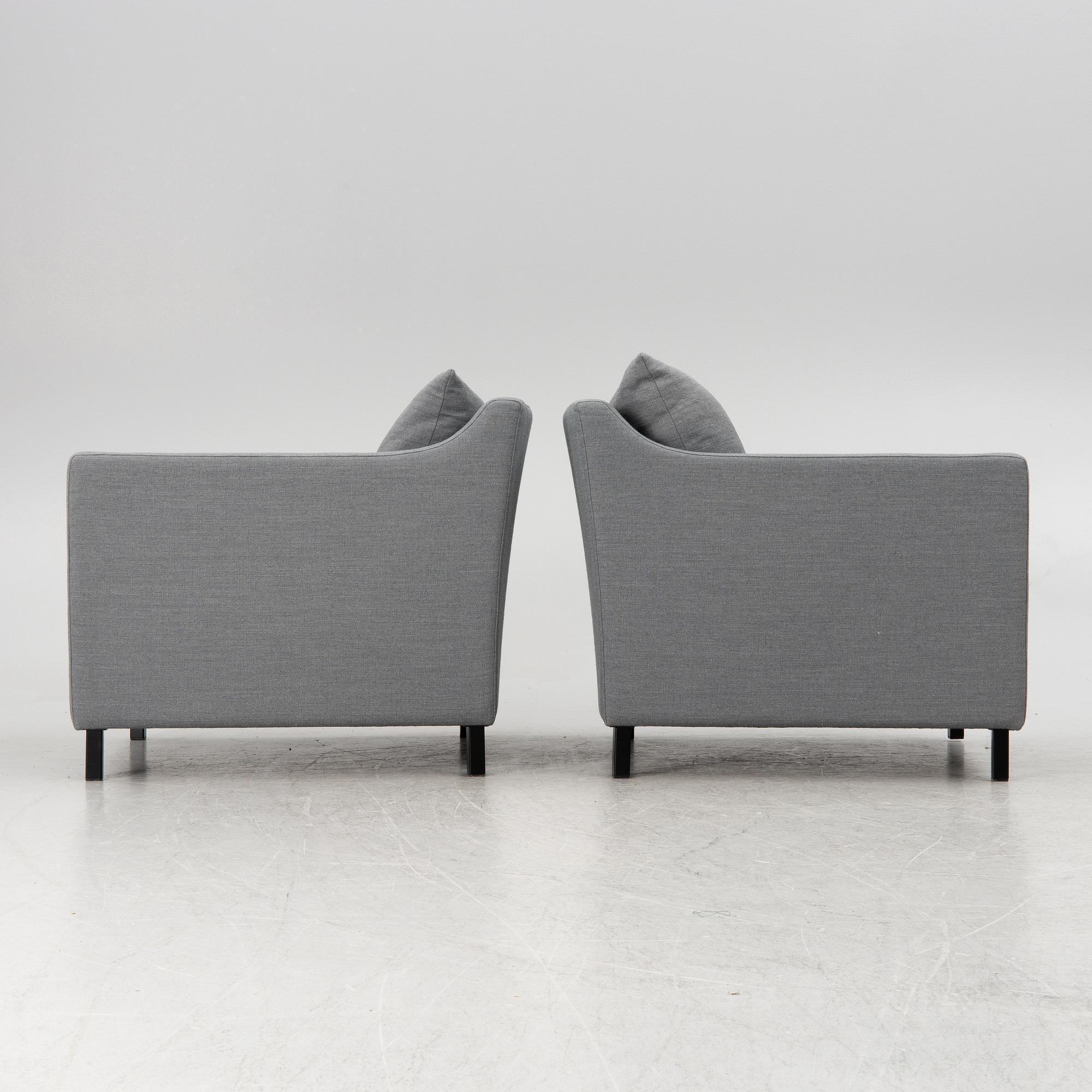 Armchairs, a pair, Slettvoll, Norway.
