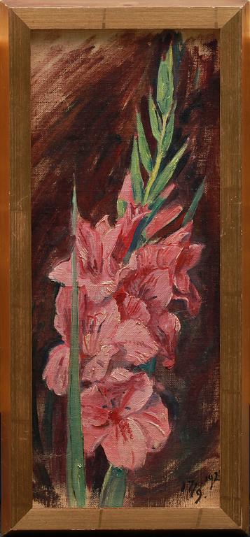 ERIK TRYGGELIN, oljor på uppklistrad duk, 2 st, sign och dat 1916 resp 1927.