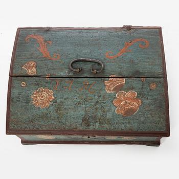 Box, folk art, Western Sweden, dated 1796.