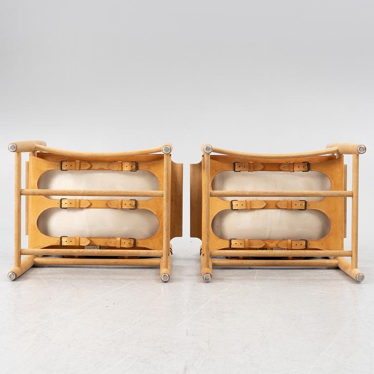 Børge Mogensen, armchairs, a pair, model 3238, Fredericia Stolefabrik, Denmark, 1960s/70s.
