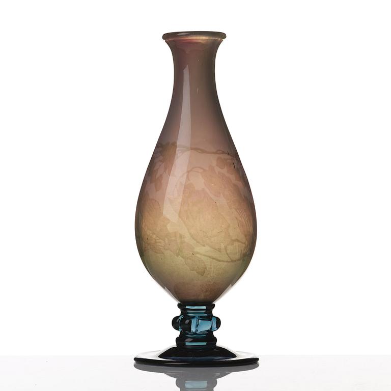 Simon Gate, a "graal" glass vase, Orrefors 1917, no 342.
