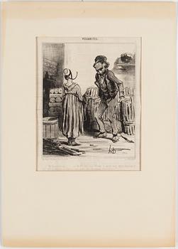 HONORÉ DAUMIER, lithographs, 7, stamped signature.