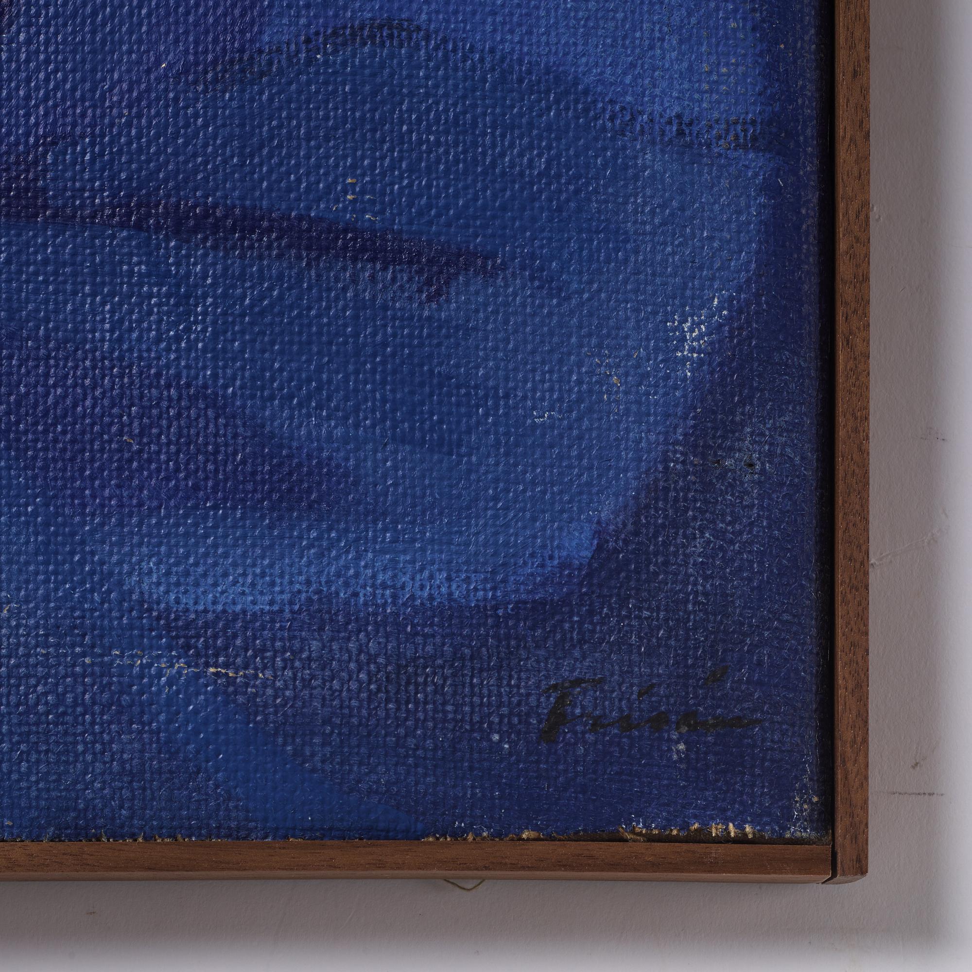 Vera Frisén, oil on relined canvas, signed.