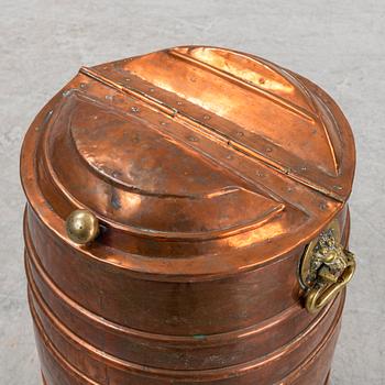 A  copper water barrel, 19th Century.