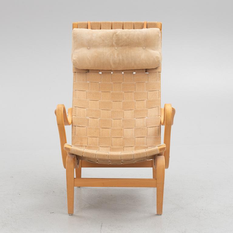 Bruno Mathsson, a 'Pernilla' armchair, Firma Karl Mathsson, Värnamo, 1974.