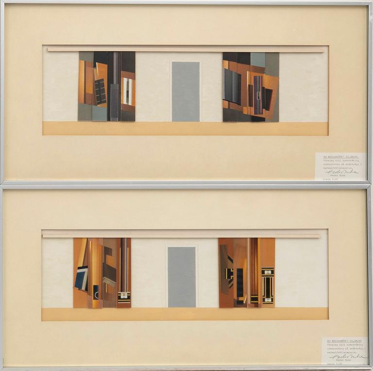 Peder Duke, "Proposal for Artistic Decoration on a Screen Wall in Dining/Social Room - Kv Kassaskåpet 10, Solna" 5 pcs.