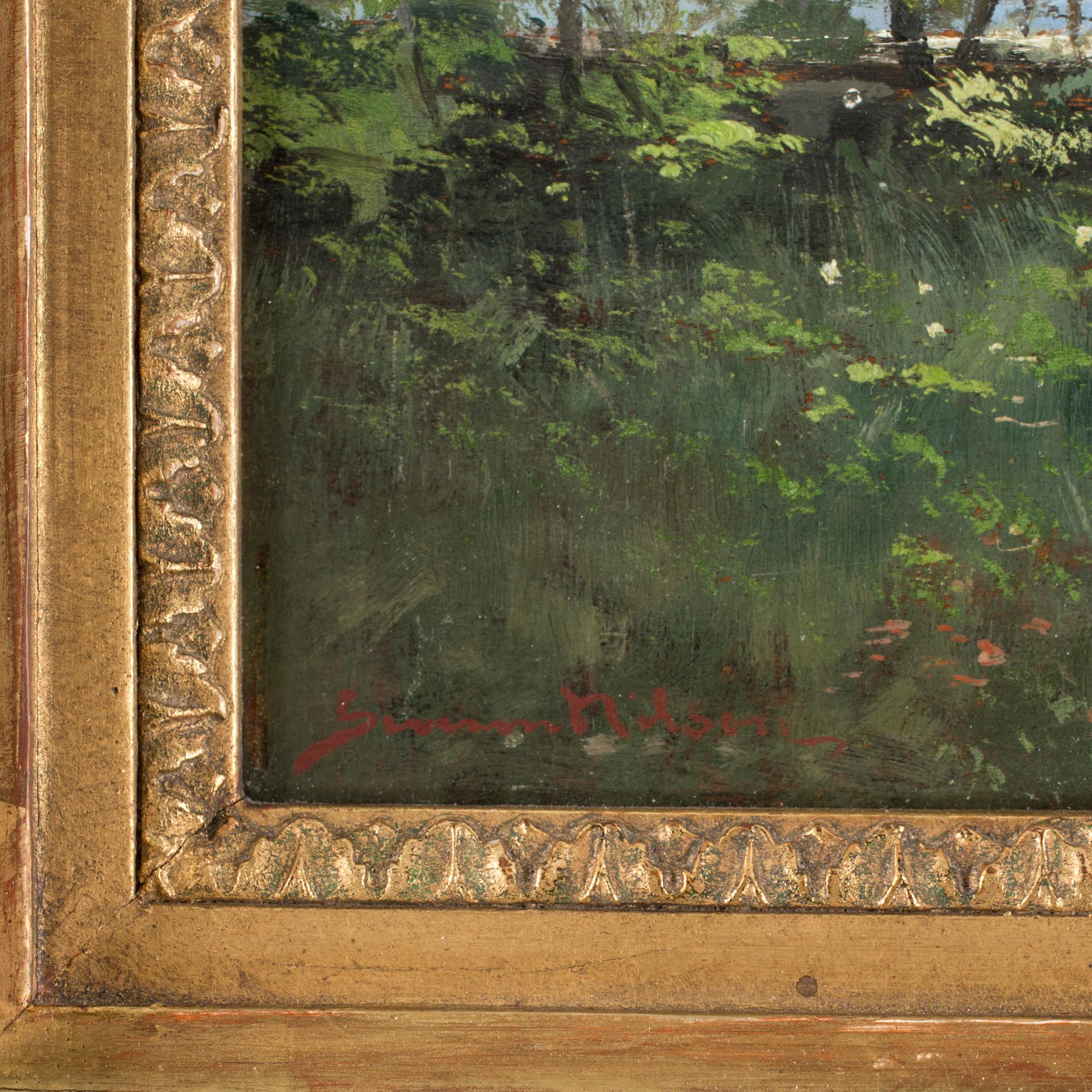 SEVERIN NILSON, Olja på pannå, signerad.