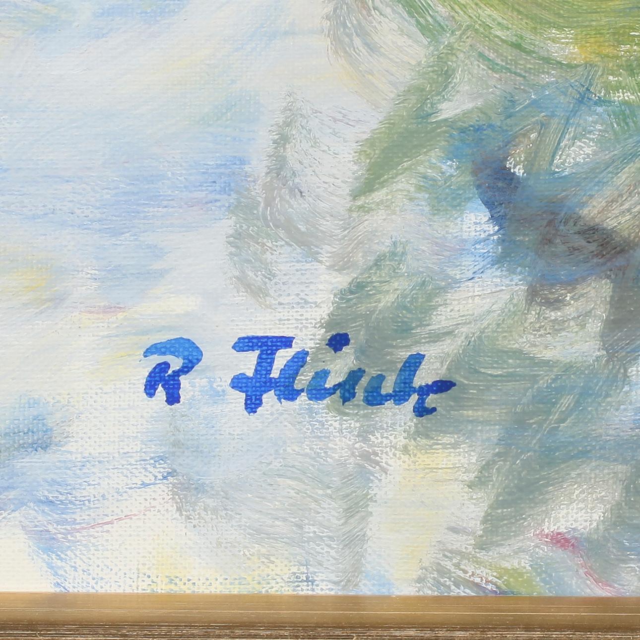 RUDOLF FLINK, olja på duk, signerad.