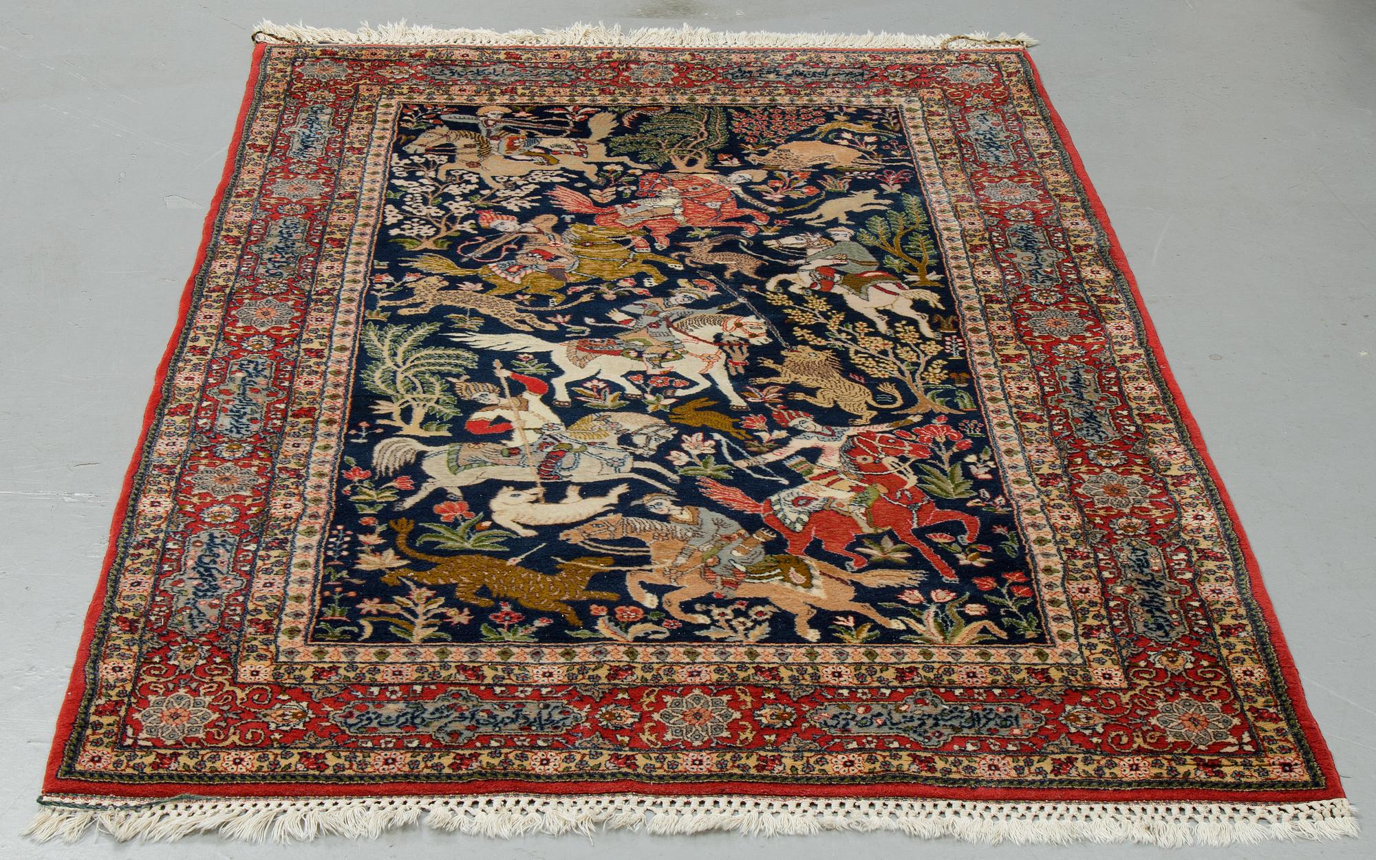 A rug, semi-antique, oriental, ca 238 x 139 cm.