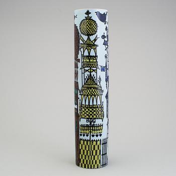 STIG LINDBERG, a "Karneval" faience vase, Gustavsberg 1950/60s.