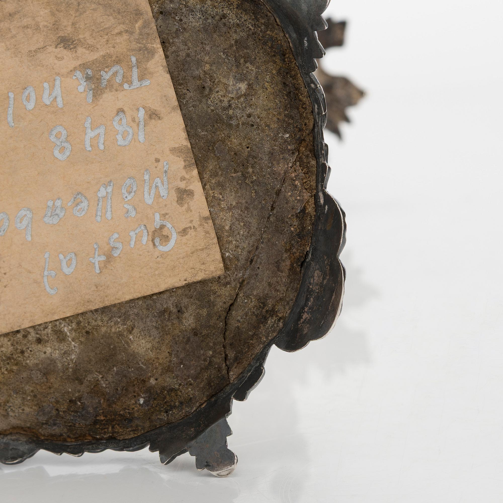 Gustaf Möllenborg, Ljusstakar, ett par, silver, Stockholm 1848. Nyrokoko.