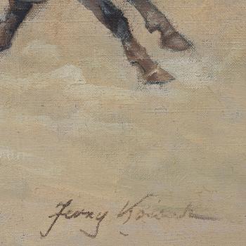 JERZY KOSSAK, oil on canvas, signed.