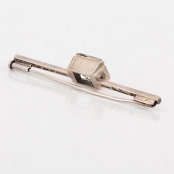 Wiwen Nilsson, sterling silver and rock crystal brooch.