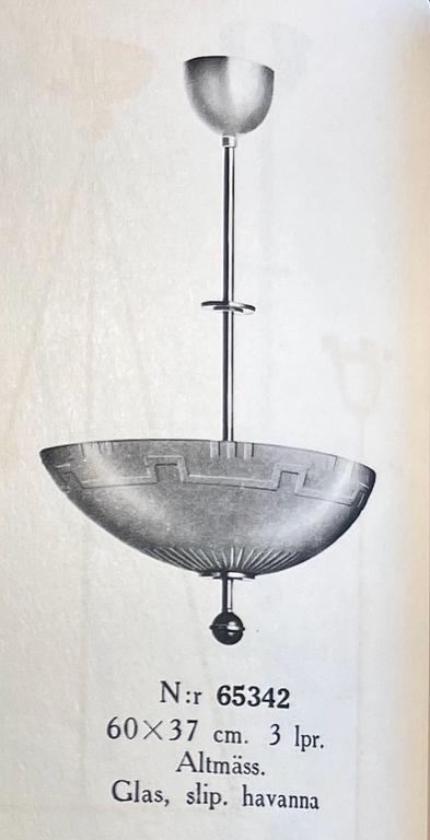 Cebe, a ceiling lamp model "65342", Svalöv, 1930's.