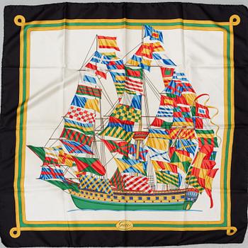 GUCCI & GIVENCHY, two silk scarves.