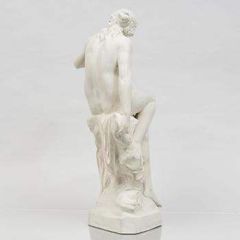 Skulptur, parian, Gustafsberg, daterad 1904.