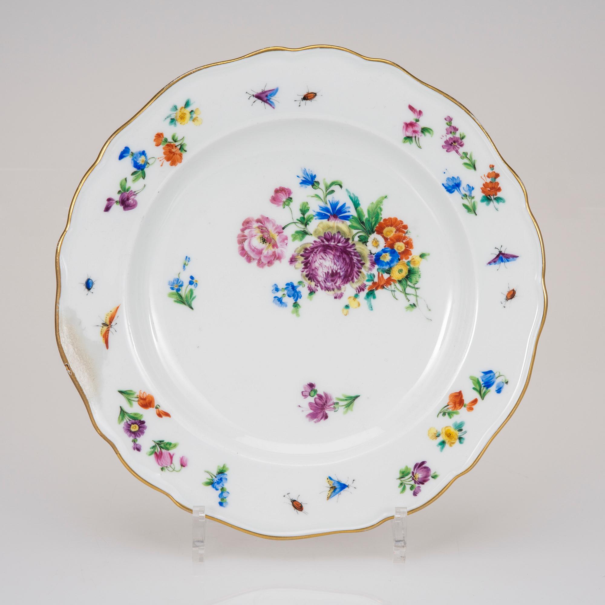 TALLRIK, porslin, Meissen, 1800-tal.
