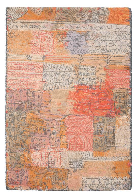 Paul Klee, RUG. "Florentinisches villenviertel”. Machine made pile. 202 x 138 cm. After a work of Art by Paul Klee from 1926.