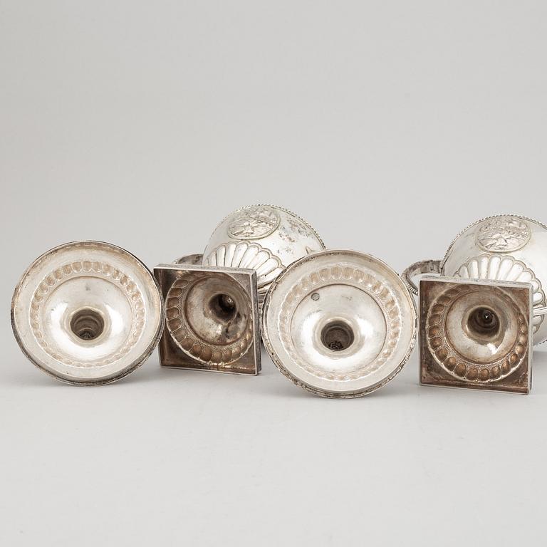 Berndt Johan Frodelius, sockerskålar, ett par, silver, Marstrand 1788. Gustavianska.