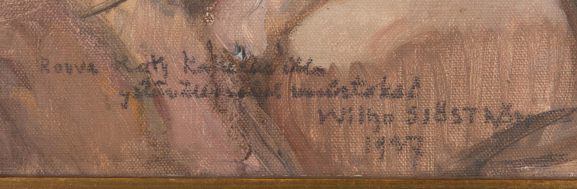 Wilho Sjöström, öljy kankaalle, signeerattu ja päivätty 1937.