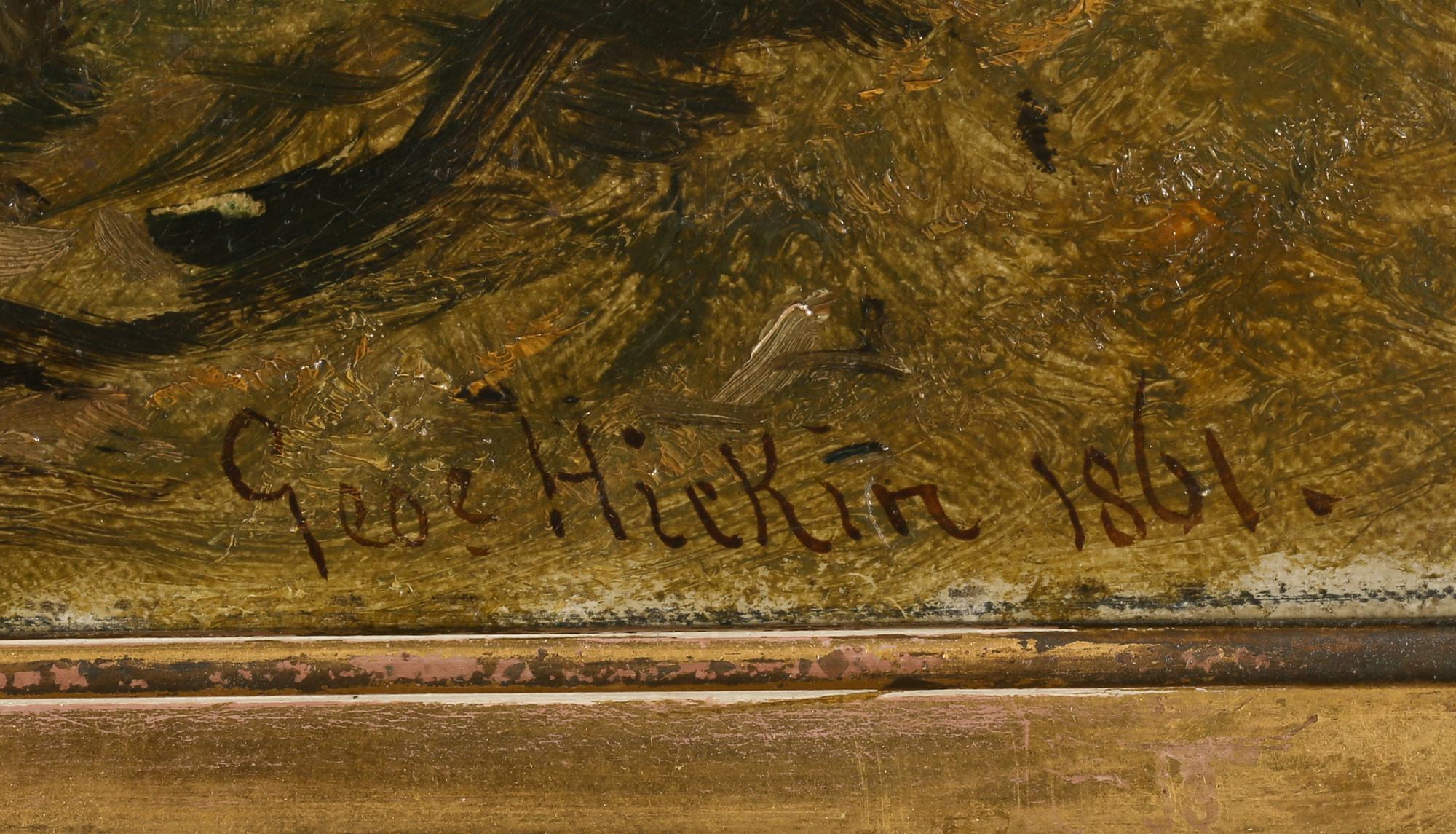GEORGE HICKIN, olja på duk, signerad och daterad 1861.