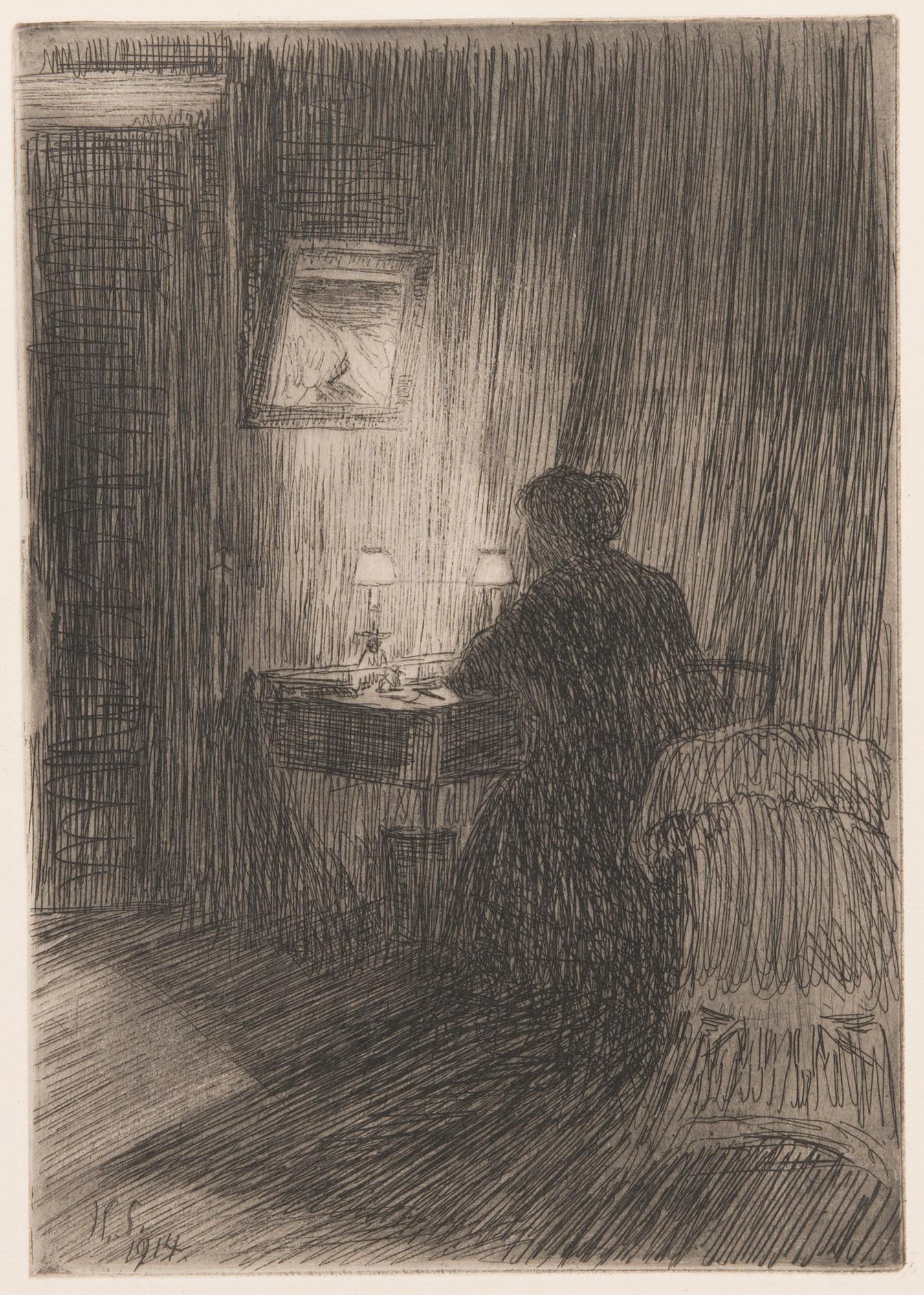 HUGO SIMBERG, etching, signed in the plate 1914.