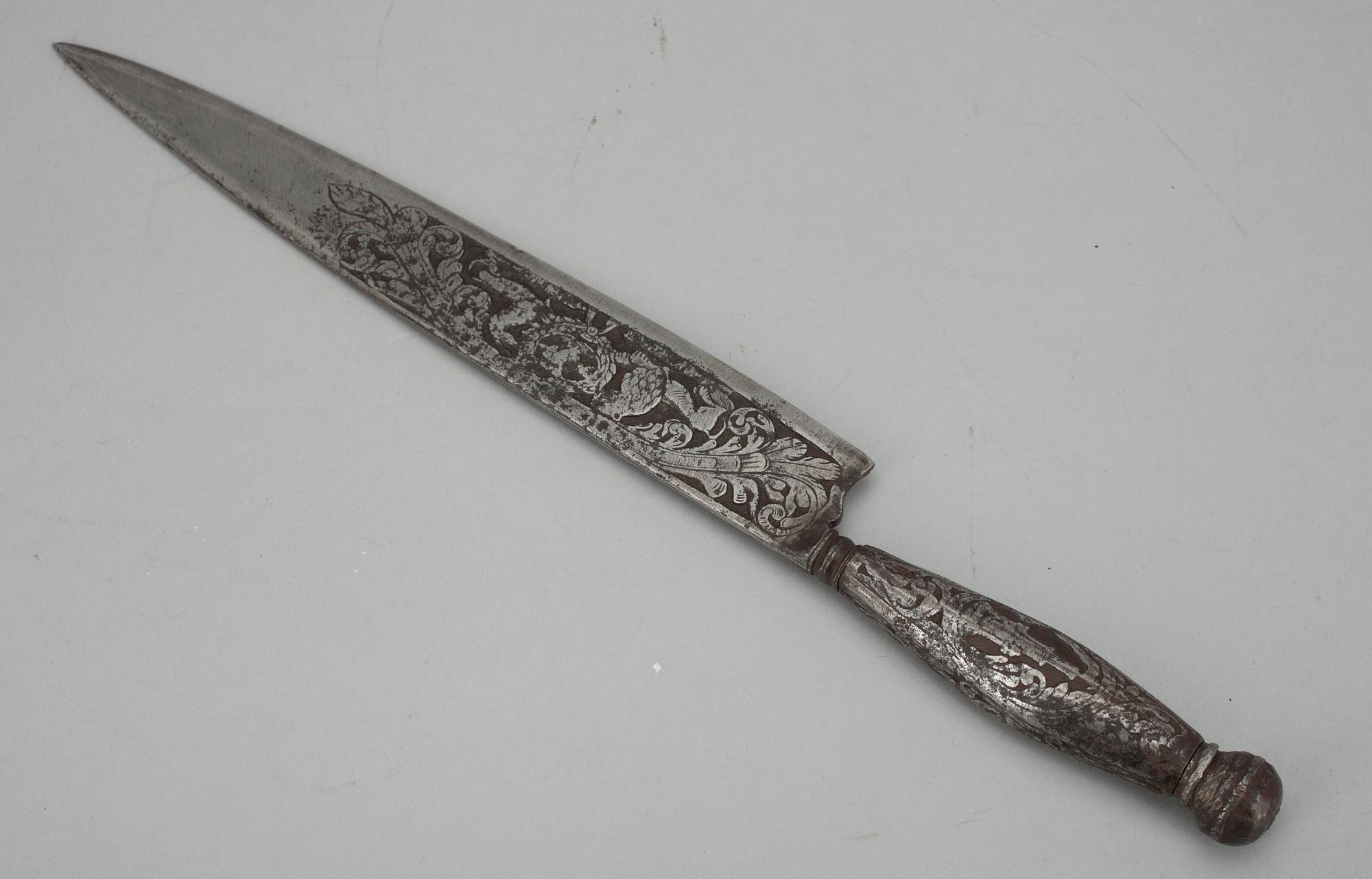 KNIV, Spanien, järn, 1600-1700 -tal.