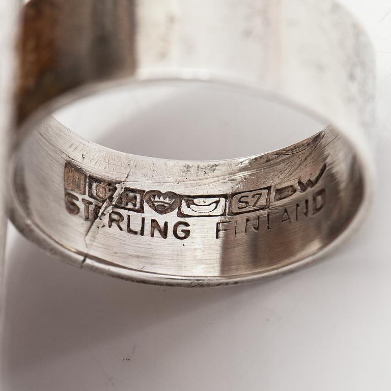 Björn Weckström, ring "Nära utbrottet", sterlingsilver, Lapponia 1971.