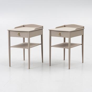 Sängbord ett par, Erik Andersson snickerifabrik, Rottne. 1900-talets slut,