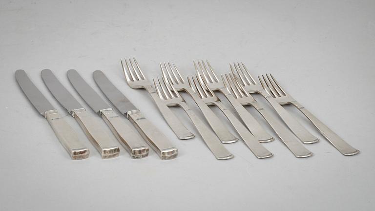 SMÖRGÅSBESTICK, 12 delar, silver. Modell Rosenholm. GAB 1969. Vikt 326 gr.