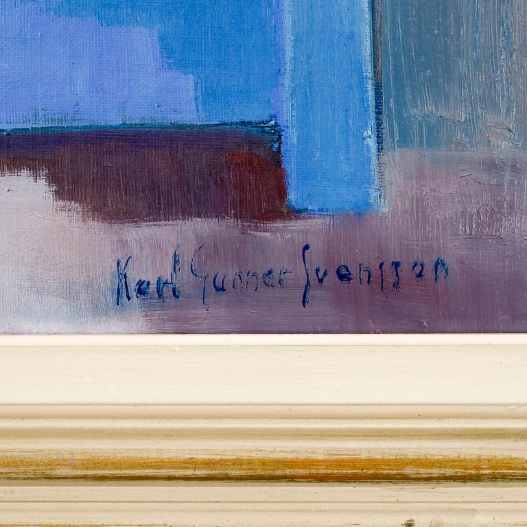 OKÄND KONSTNÄR, olja på duk, sign Karl Gunnar Svensson, 1900-talets mitt.