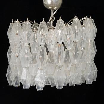 Carlo Scarpa, a 1950's/60's 'Polyhedra' chandelier for Venini Murano Italy.