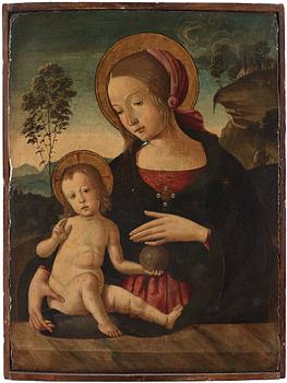 298. Sandro Botticelli Hans efterföljd, Madonnan och barnet.